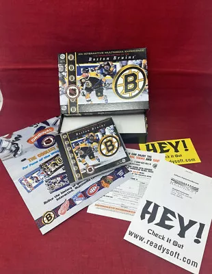 Boston Bruins NHL Hockey VTG 1996 PC Mac CD-ROM Complete History Multimedia Disc • $29.95