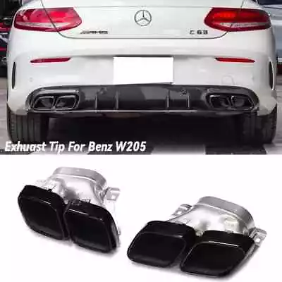 Stainless Steel Muffler Tailpipe Exhaust Tip For Benz W205 C63 2019-23 • $189.05