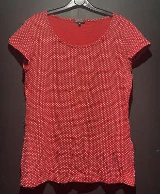 £0.99 • Buy Papaya Red And White Polka Dot T Shirt Size 18