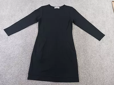 Veronicam Women's Dress Size XS Black Long Sleeve Shift 100% Ponti • $4.44