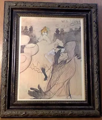 Moulin Rouge Study Drawing Print Reproduction By Toulouse-Lautrec FRAMED • $19.98