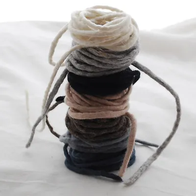 100% Wool Felt Cord String - Handmade - Approx 3 Metres - 60 Colours To Choose • £5.99