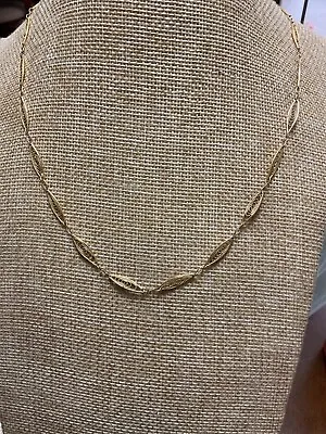 Vintage Crown Trifari Gold Tone Filigree Necklace Signed • $18