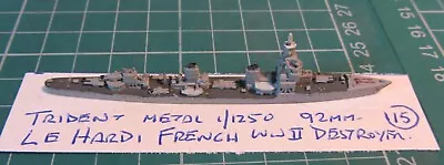 Le Hardi French WWII Destroyer By Trident Scale 1/1250 Ship Model • £4.99