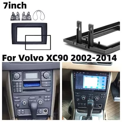 Car Stereo Radio Fascia 2 Din Frame Trim Kit BLACK For Volvo XC90 2002-2014 • $28