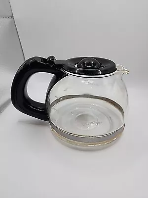 Mr Coffee Replacement 4 Cup Glass Coffee Carafe Black Lid Handle • $19.99