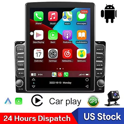 Android 12 Apple Carplay 9.7  2Din Car Stereo GPS Navi Radio Player Wifi +Camera • $155.24