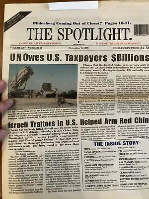 The Spotlight Newspaper November 8 1999 Israel Red China Bilderberg Clinton • $3.99