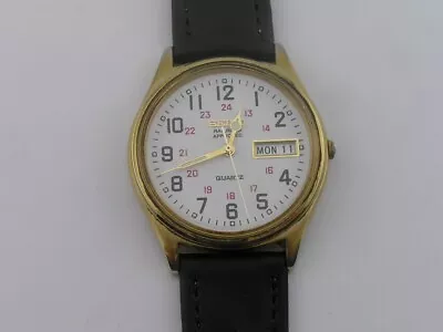 Vintage Seiko Railroad Approved Watch White Dial Day/Date 7N43-8A39 • $45