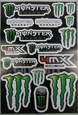 £14.95 • Buy New Monster Kawasaki Motocross Decals Sticker Kit Kx Kxf Kl Zxr Klx Kdx Kmx Klx