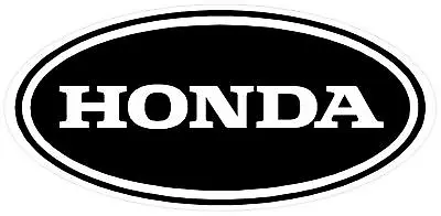 #673 (1) 3  Honda Vintage Oval Retro Repro Decal Gloss Black Fully Laminated • $4.39