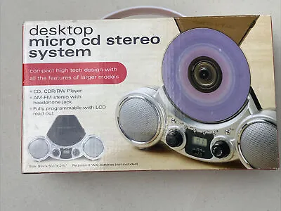 NEW Feldstein & Associates Desktop Micro CD Stereo System • $19.95