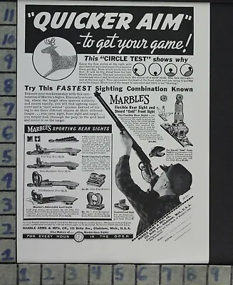 1939 Marbles Sight Rifle Hunt Sport Camp Outdoor Vintage Art Ad  Zk45 • $42.38