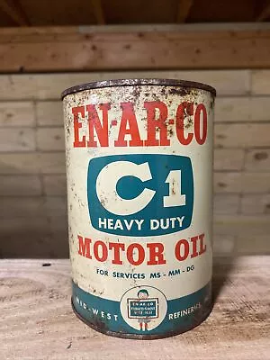 EnArco C1 Midwest 1 Qt Empty Metal Motor Oil Can • £160.56