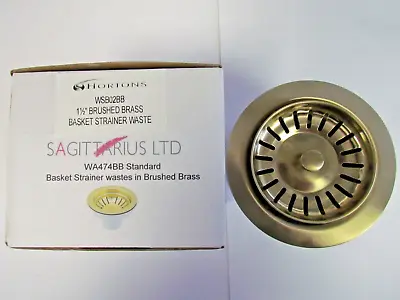BRUSHED BRASS 90mm BASKET STRAINER SINK WASTE • £12.48