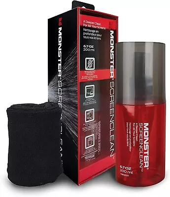 Monster 6.7 Oz. Spray Electronic Device Screen Cleaner Kit W/ Microfiber Cloth • $24.95