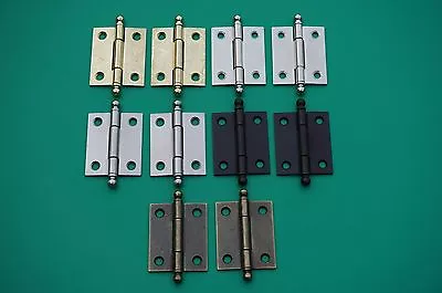 5 Finishes Butt Hinges 1 5/8  W X 1 15/16  H Ball Tips With Removable Pins Steel • $9.50