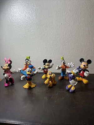 Vintage Mickey Mouse And Friends Toy Lot Of 8 Mini Figures Goofy Donald Pluto • $13.99