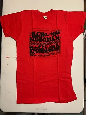 Echo And The Bunnymen Original 1980's Vintage Band Tour T Shirt - Never Worn • $299