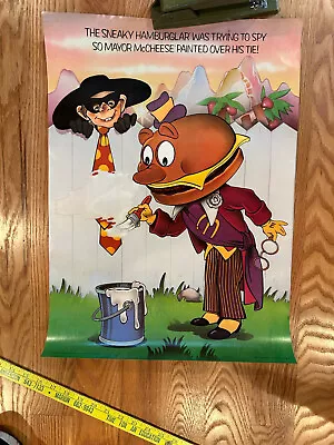 Vintage McDonald's Poster - Sneaky Hamburglar & Mayor McCheese - 16  X 22  • $10