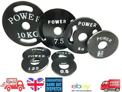Olympic Standard Weight Plates 2  Inch Bar Home Gym Barbell Lifting Weights Disc • £30.99