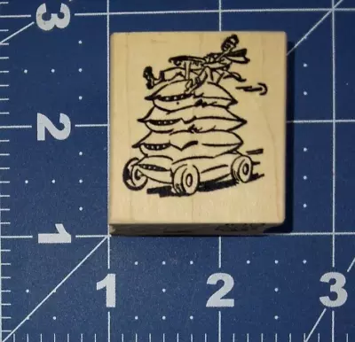 100 Proof Press Pillow Car Driver Humorous Cartoon Wood Mounted Rubber Stamp • $4