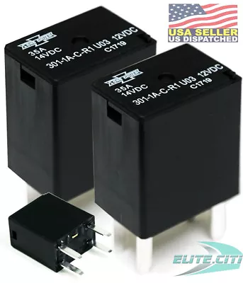 Song Chuan 301-1A-C-R1-U03 12VDC Micro 280 SPST 35A Relay ( Pack Of 2) • $14.11