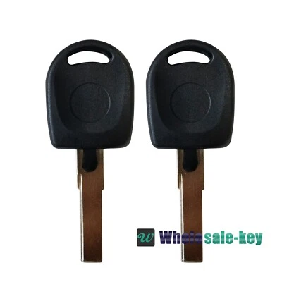 2 NEW Replacement Uncut Blade ID 48 Transponder Ignition Chip Key For VW Audi • $13.58