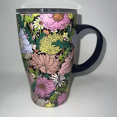 Vera Bradley Stainless Steel Cup With Lid 18oz Bloom Boom EC • $17