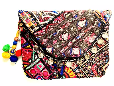 Anthropologie Tylie Malibu Boho Ethnic Artsy Fabric Clutch Handbag Purse • $26.96