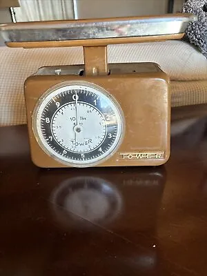 Vintage 60’s Tower Kitchen Scale With Box&Tray Brown Germany • $33