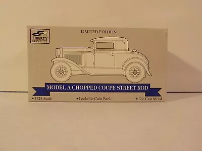 A411 1930s Model A Chopped Coupe Die Cast Bank Purple With Flames Liberty • $12.99