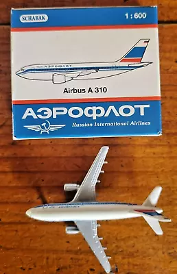 AEROFLOT. AIRBUS A310-304ET . Schabak 1:600 # 923/139.  Second Version Model. • $13.50