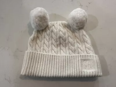Country Road Baby Beanie Cream Cable Knit One Size Great Condition • $10