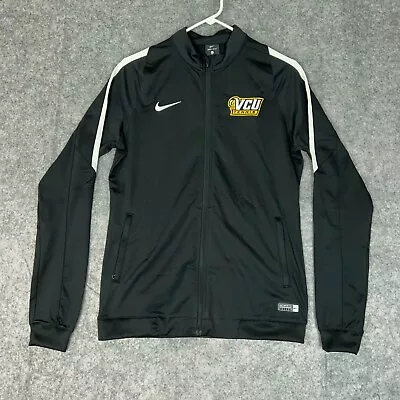 VCU Rams Womens Jacket Medium Nike Black White Full Zip NCAA Track Dri Fit Top • $20.99