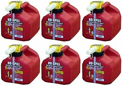 No-Spill 1415 1-1/4-Gallon Poly Gas Can (CARB Compliant)  6 Pack • $129