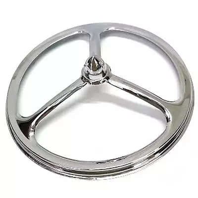 Chrome Tri Bar W Wing Spike 7  Headlight Ring Cover For Motorcycle Head Light • $16.95
