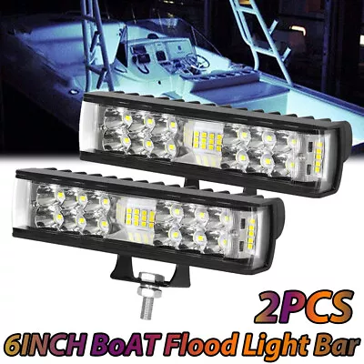 10000Lm Super Bright 6inch Spreader Deck Led Marine Lights (Set Of 2) Boat Light • $19.99