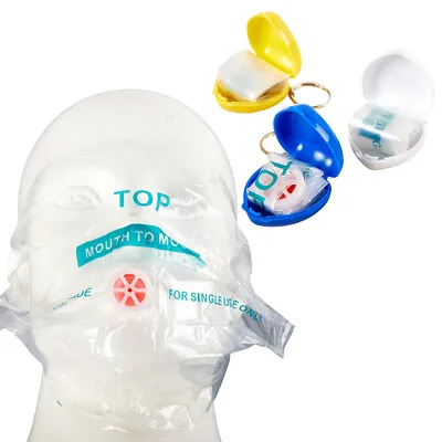 CPR Resuscitator Mask CPR Face Shield For CPR Emergency Rescue With Keychain !JU • $5.68