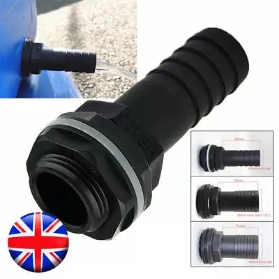 UK Water Butt Tank 1in Overflow Connector W/ Nut & Washer Fits 1in Overflow Pipe • £5.03