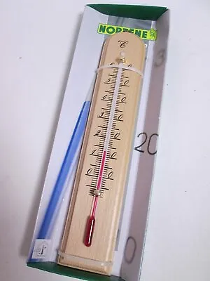 Large Wooden Outdoor/Garden/Greenhouse Hanging Thermometer -10° To 60° #25D259 • £2.94