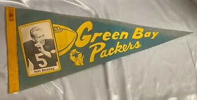 Vintage Paul Hornung Photo Pennant Green Bay Packers 19.5” Good Condition! • $1499.99