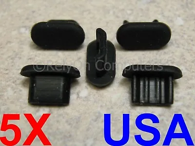 5x Anti Dust Cover Flex Soft Plastic Plug For Micro USB Charging Port Protection • $4.49