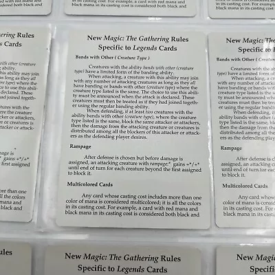 1x Legends 1994 Booster Insert Rules Card NM WOTC Magic The Gathering MTG • $2.40