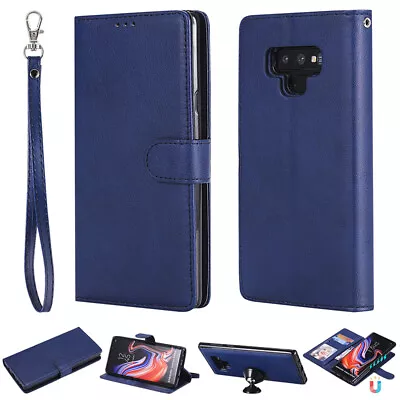 For Samsung S24 S23 S21 S20 FE A21S Removable Magnetic Leather Wallet Case Cover • $17.89