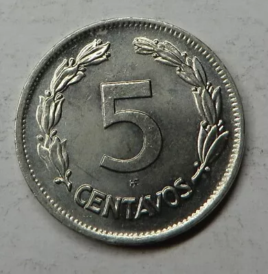 Ecuador 5 Centavos 1937HF Nickel KM#75 UNC • $0.35