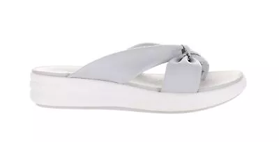 Clarks Womens Gray T-Strap Sandals Size 11 (Wide) (7598158) • $19.99