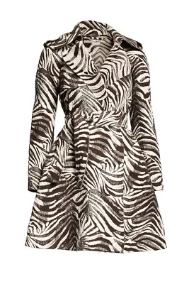 H&M Lanvin Zebra Trench Coat Brown 810 New • £25.99