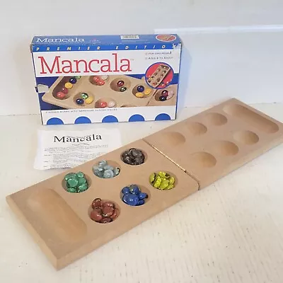 2000 Cardinal Premier Edition Mancala Deluxe Solid Wood Board 48 Gemstone Pieces • $14.99