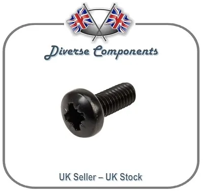 Black Pan Head Machine Screws Pozidriv M2/M2.5/M3/M4/M5 • £2.99